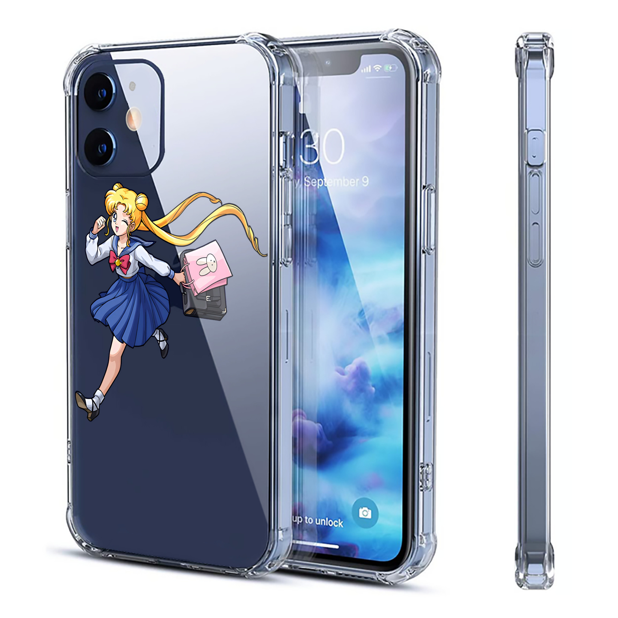 （画像用） 美少女戦士セーラームーン 愛野 美奈子 あいの みなこ Sailor Moon Aino Minako 【iPhone 12シリーズ対応】透明スマホケース（クリアソフトケース）